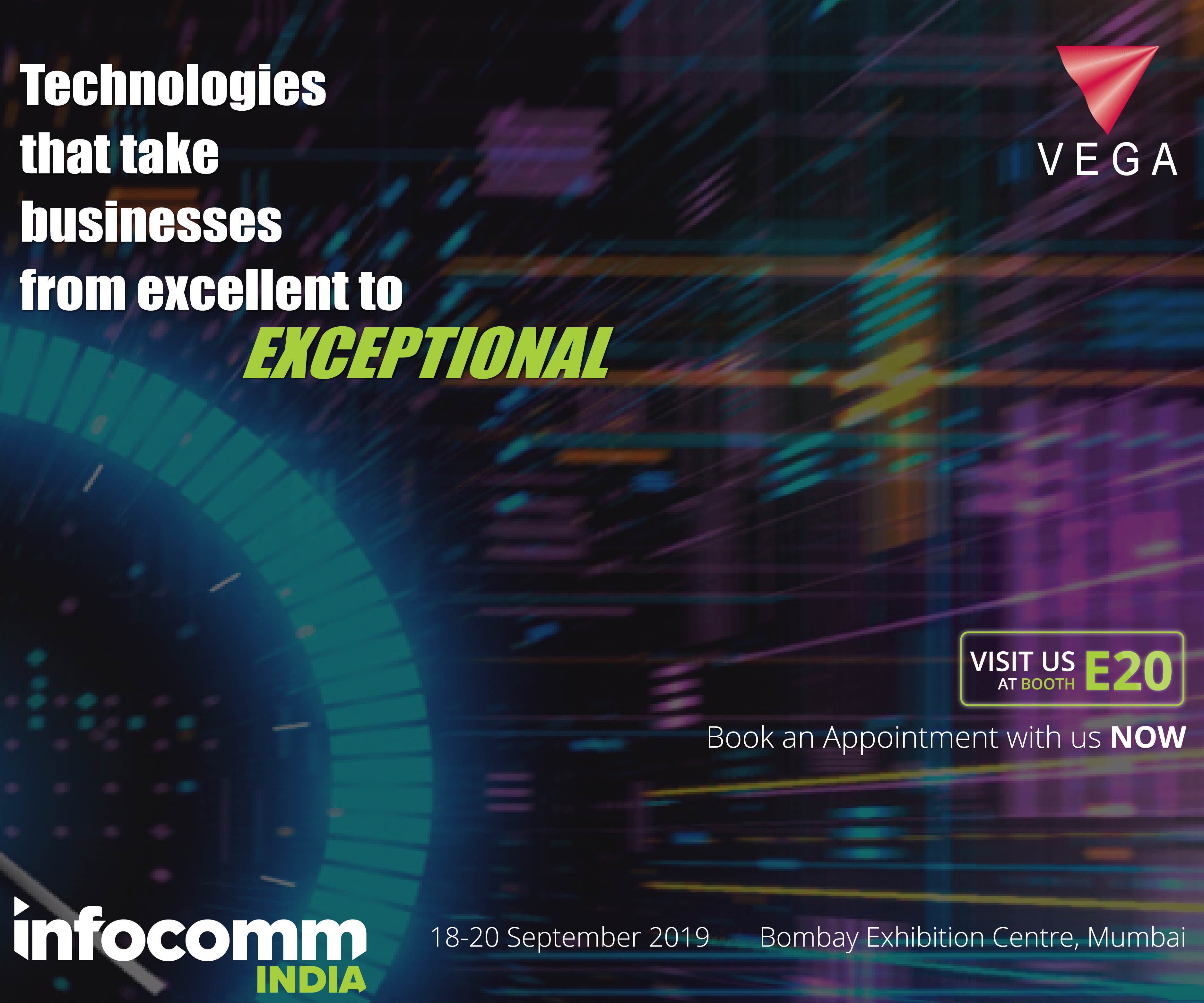 Vega Global to Return at InfoComm India 2019